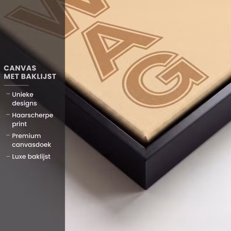 Canvas met lijst - Swag - Bruin - Beige — 5