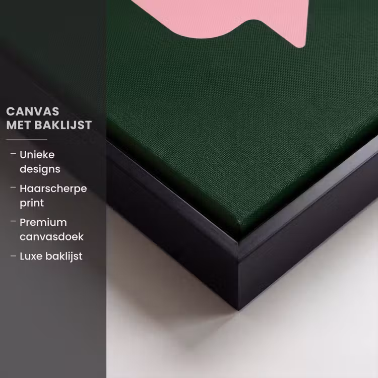 Canvas met lijst - Tekstwolk - BLAH BLAH BLAH - Roze — 5