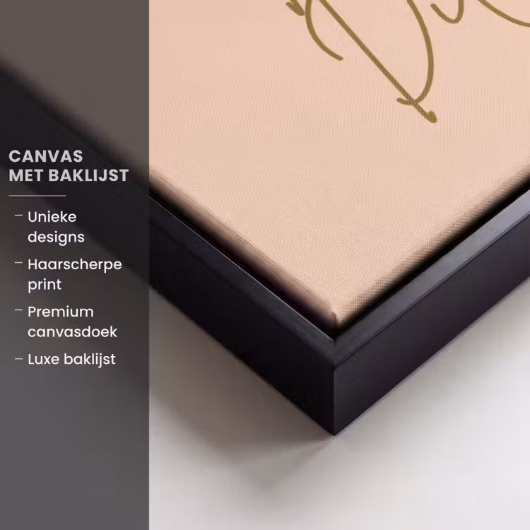 Canvas met lijst - Too old for dicaprio - Roze - Groen — 5