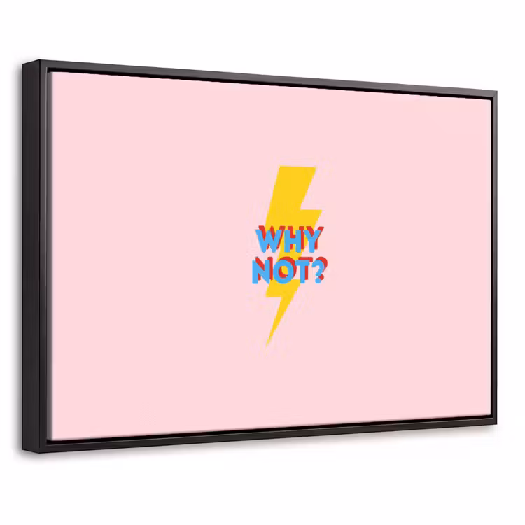 Canvas met lijst - Why not - Bliksem - Roze — 1
