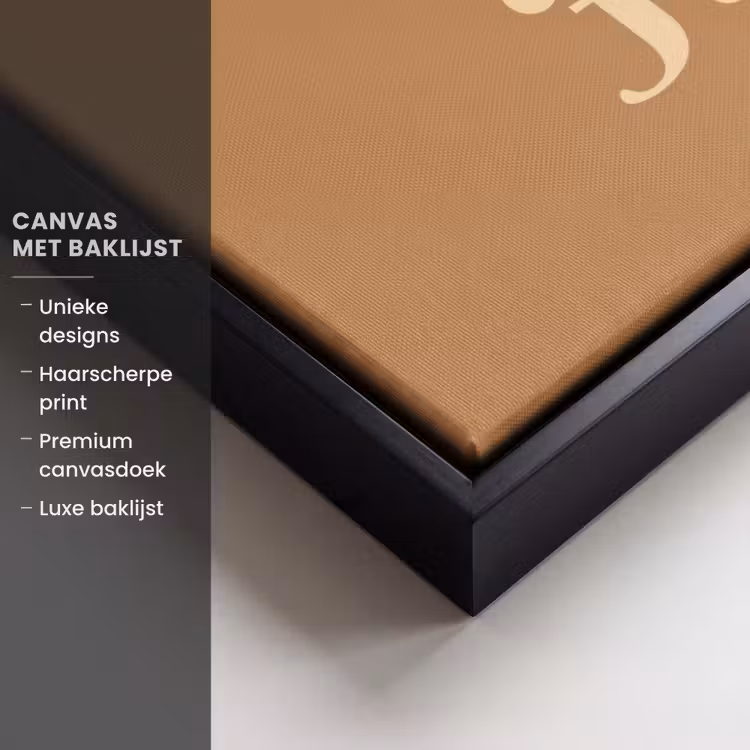 Canvas met lijst - Yee haw - Bruin - Minimalistisch — 5