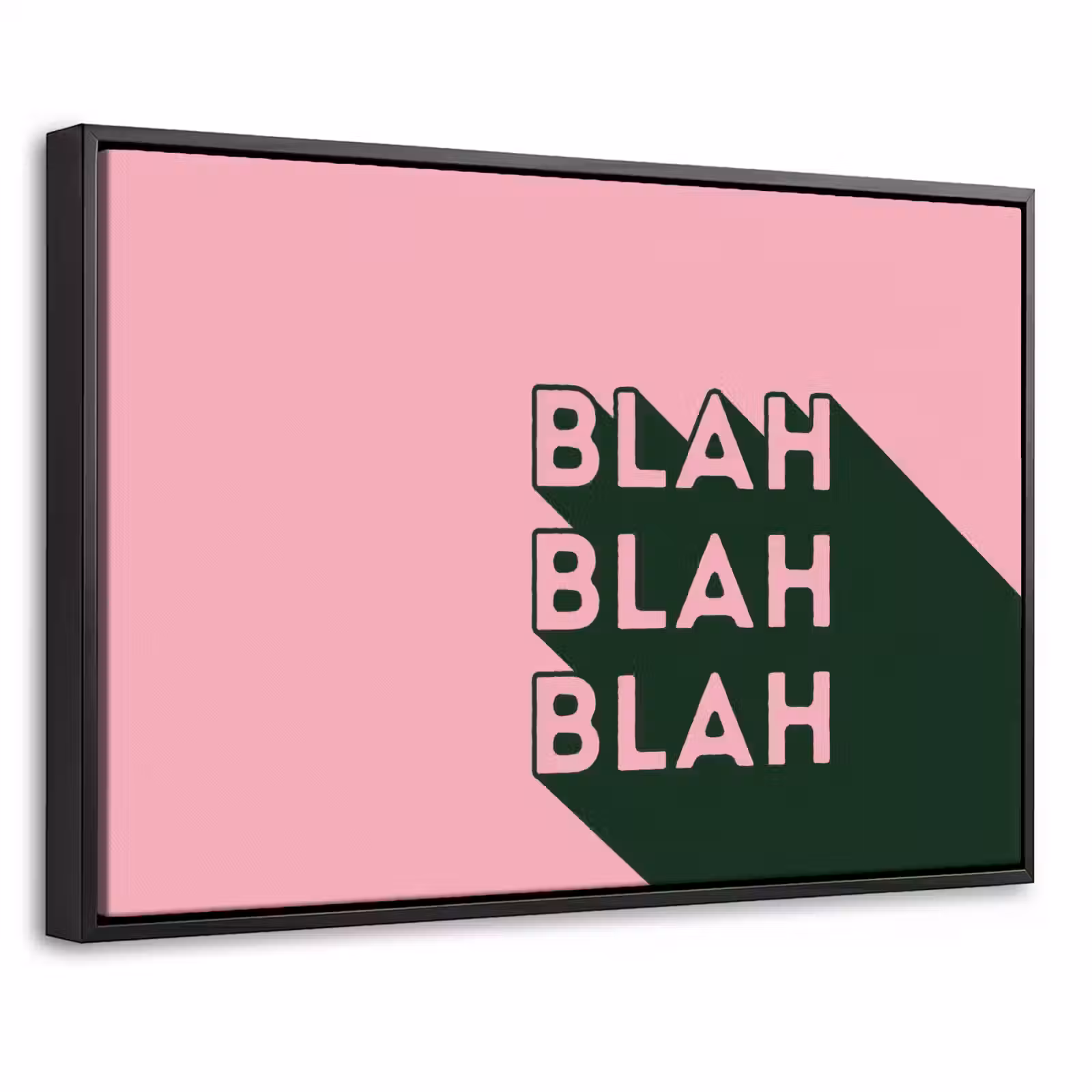 Canvas met lijst - Tekst - Grafisch - Groen - Schaduw — 1