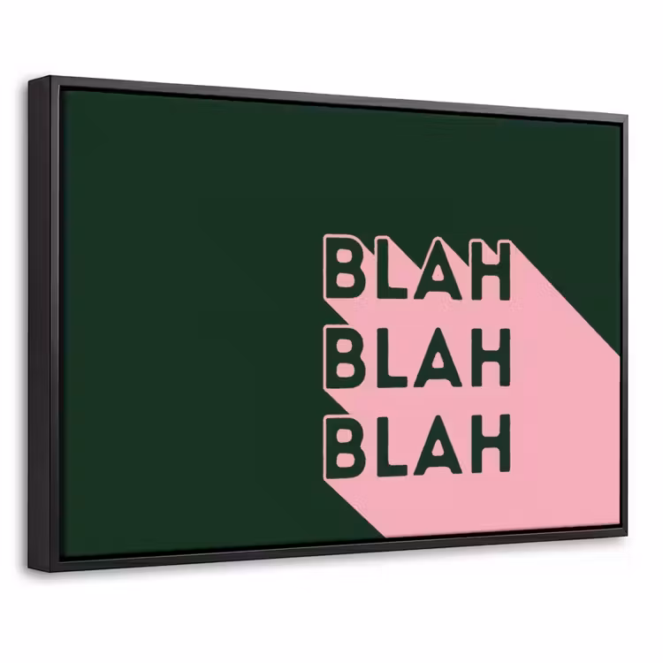 Canvas met lijst - Donkergroen - Tekst - Schaduw - Grafisch — 1