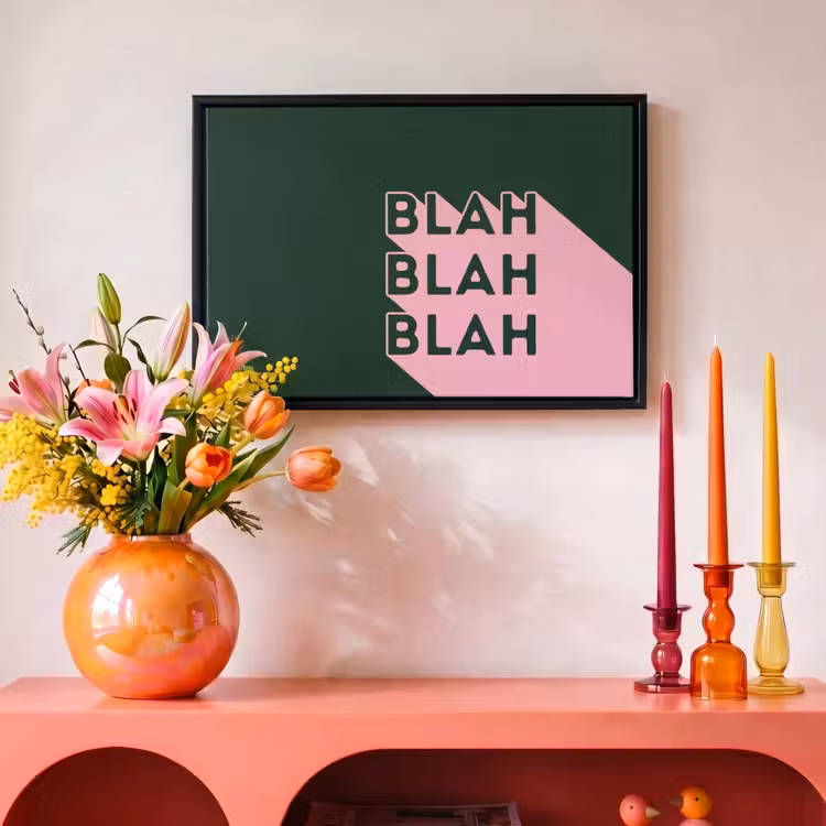 Canvas met lijst - Donkergroen - Tekst - Schaduw - Grafisch — 4