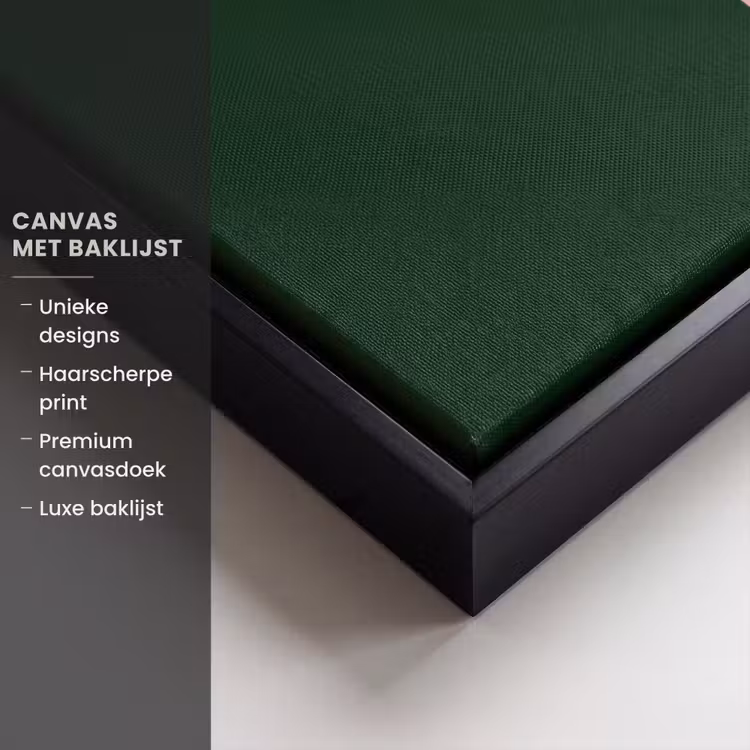 Canvas met lijst - Donkergroen - Tekst - Schaduw - Grafisch — 5