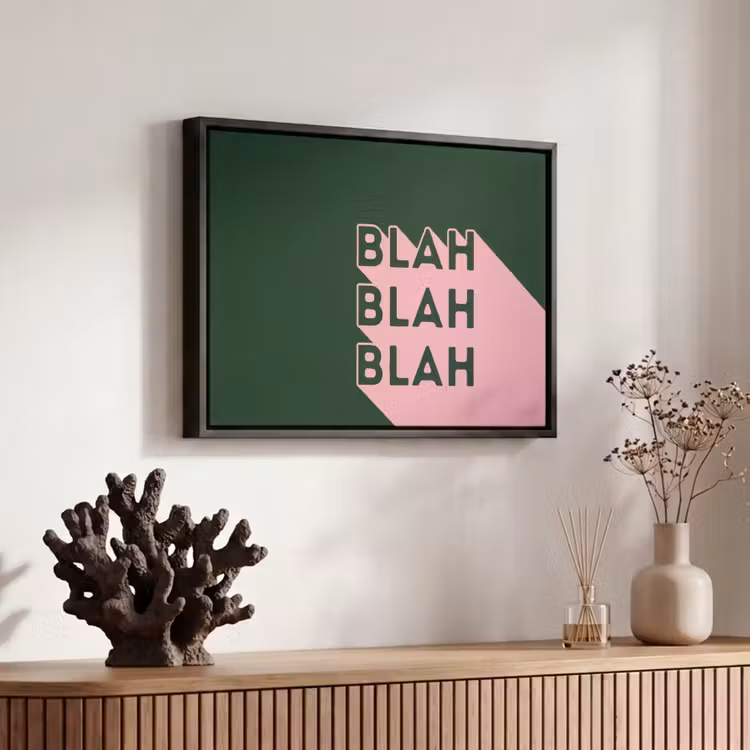Canvas met lijst - Donkergroen - Tekst - Schaduw - Grafisch — 6