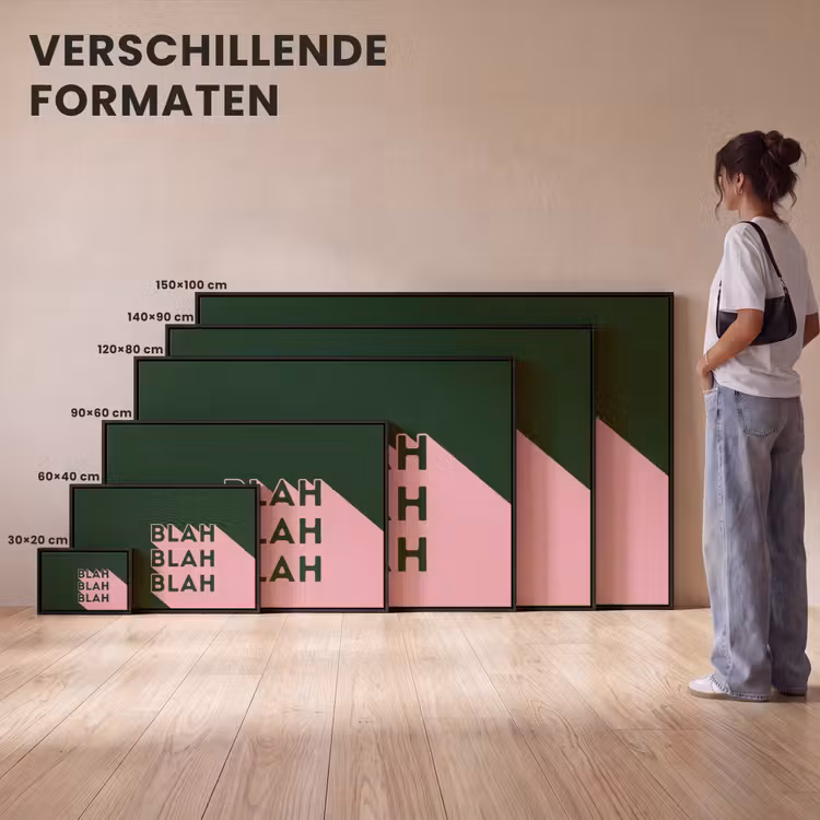 Canvas met lijst - Donkergroen - Tekst - Schaduw - Grafisch — 7