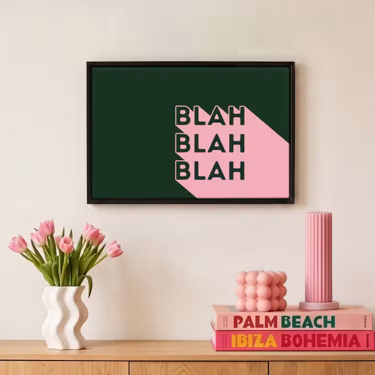 Canvas met lijst - Donkergroen - Tekst - Schaduw - Grafisch — 8