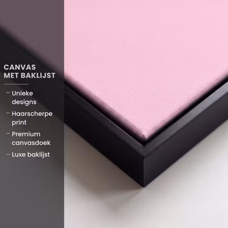 Canvas met lijst - Groen - Tekst - This is art - Roze — 5