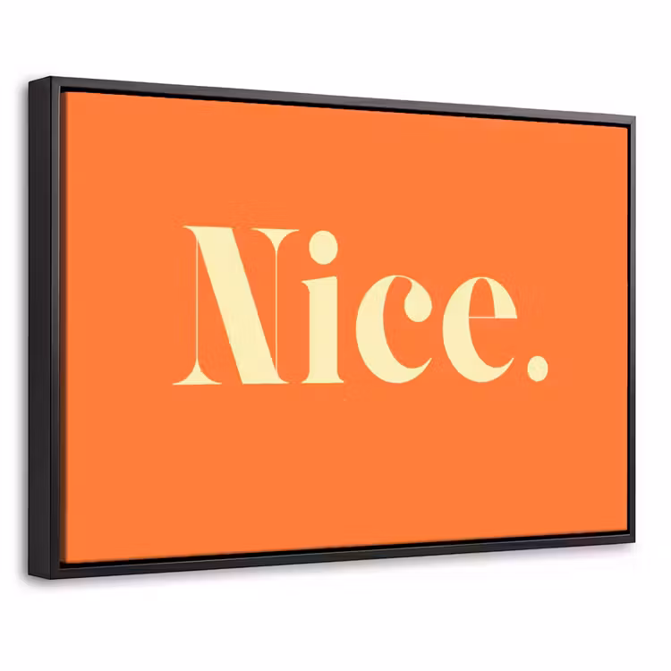 Canvas met lijst - Oranje - Gebroken wit - Nice — 1