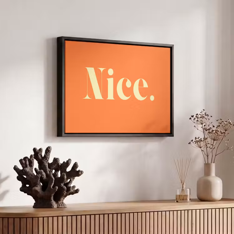 Canvas met lijst - Oranje - Gebroken wit - Nice — 6