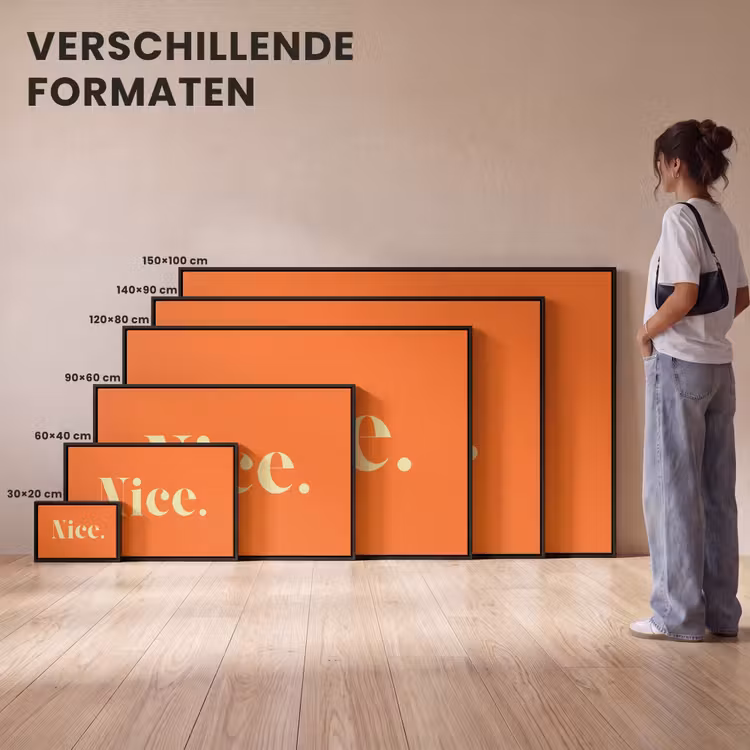 Canvas met lijst - Oranje - Gebroken wit - Nice — 7