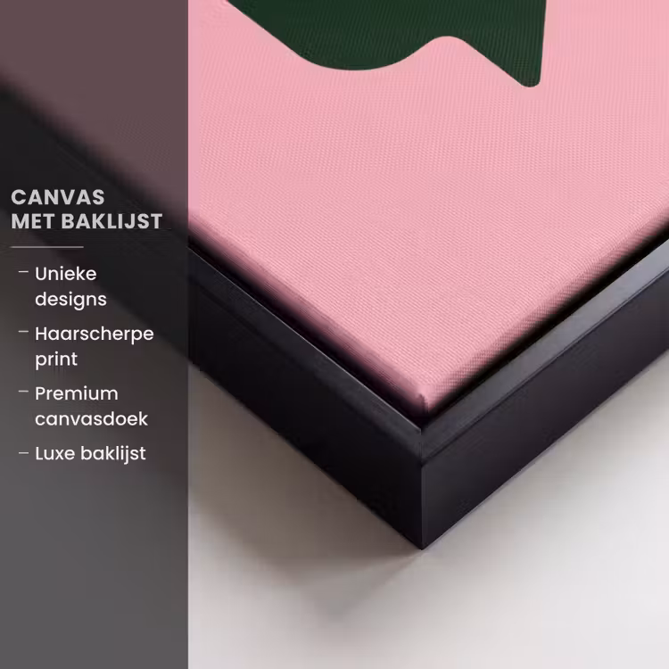 Canvas met lijst - Roze - Tekstwolk - Groen - BLAH BLAH BLAH — 5