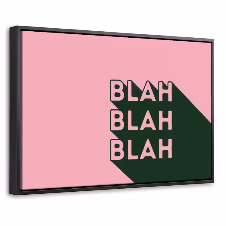 Canvas met lijst - Tekst - Grafisch - Groen - Schaduw — 1