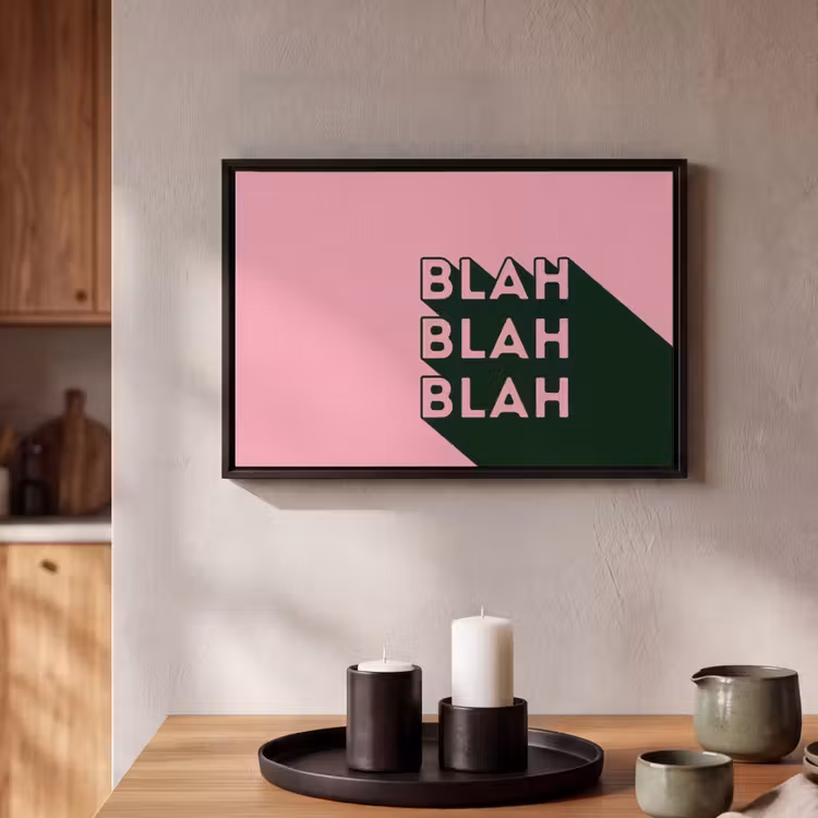 Canvas met lijst - Tekst - Grafisch - Groen - Schaduw — 2