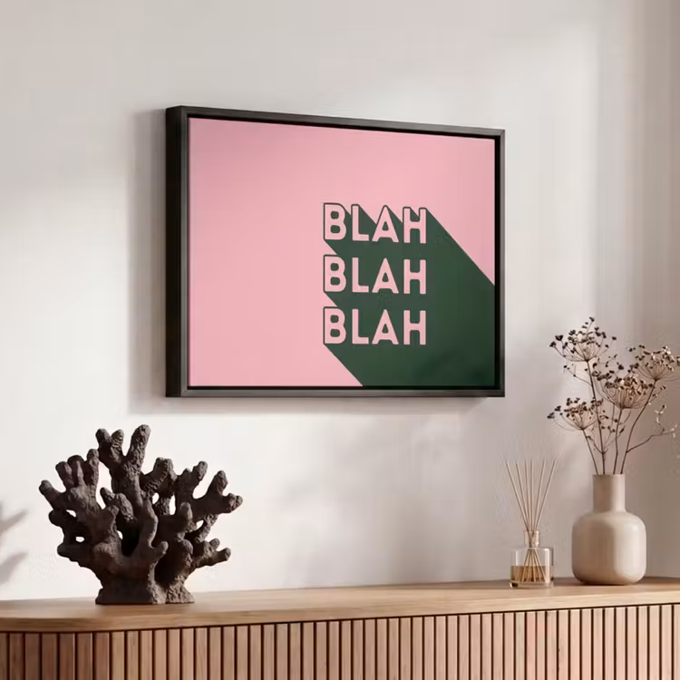 Canvas met lijst - Tekst - Grafisch - Groen - Schaduw — 6