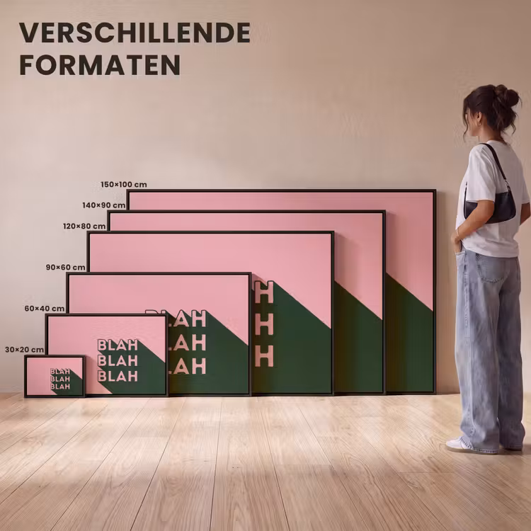 Canvas met lijst - Tekst - Grafisch - Groen - Schaduw — 7