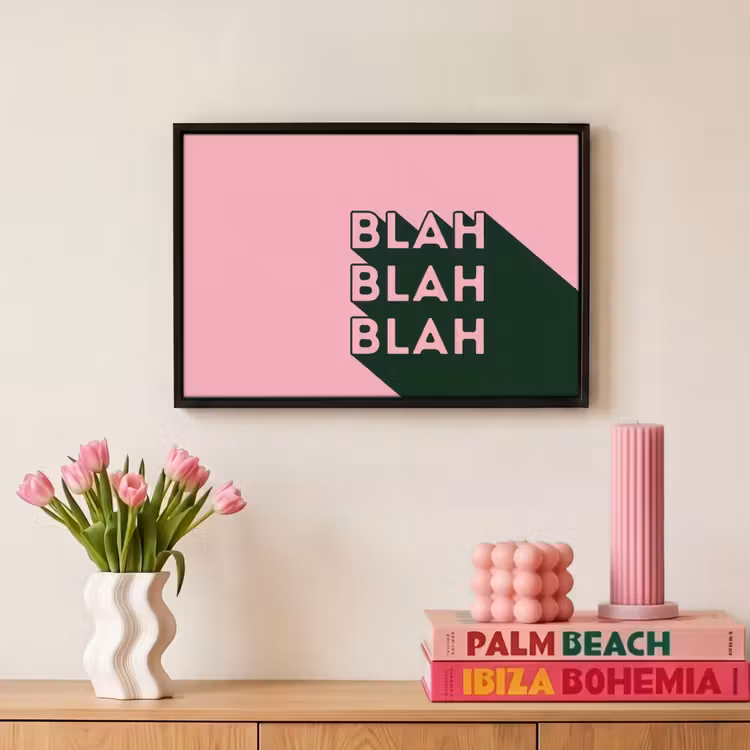 Canvas met lijst - Tekst - Grafisch - Groen - Schaduw — 8