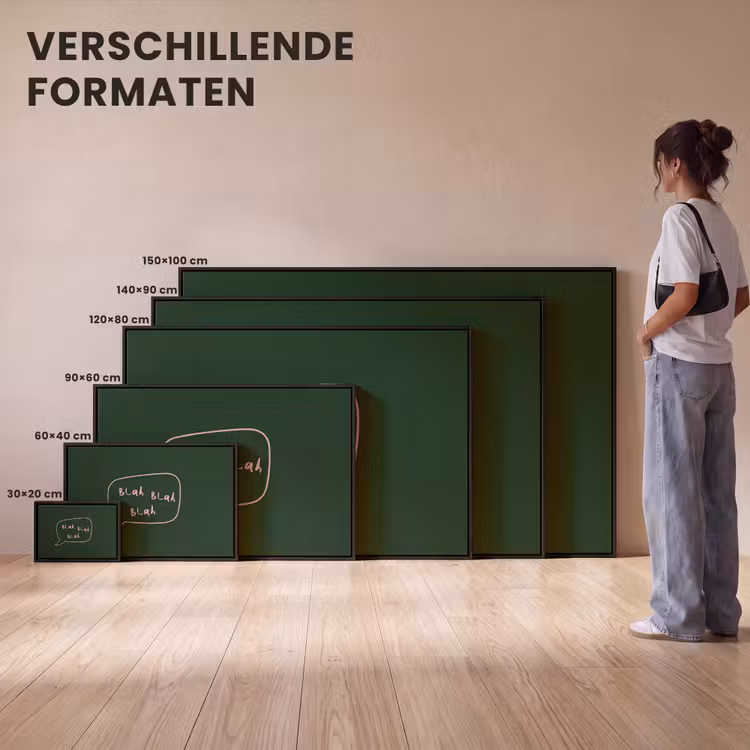 Canvas met lijst - Tekstwolkje - Donkergroen - BLAH BLAH BLAH — 7