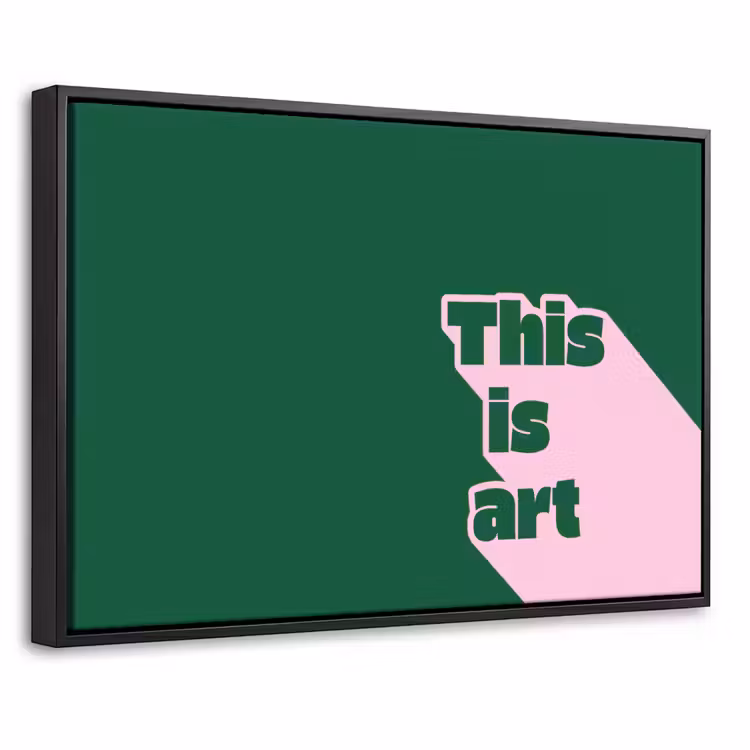 Canvas met lijst - This is art - Schaduw - Roze — 1