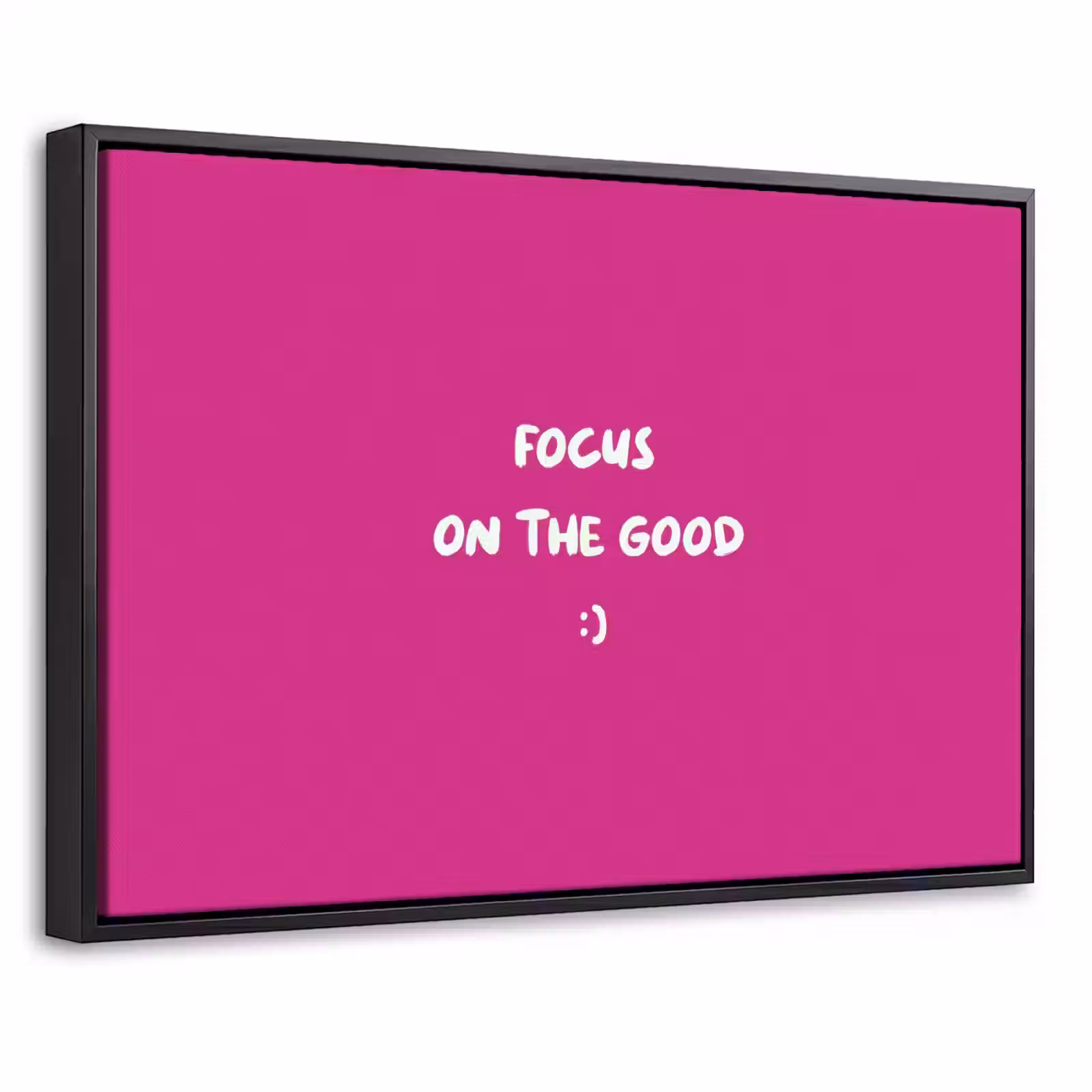 Canvas met lijst - Focus - Smiley - Roze — 1