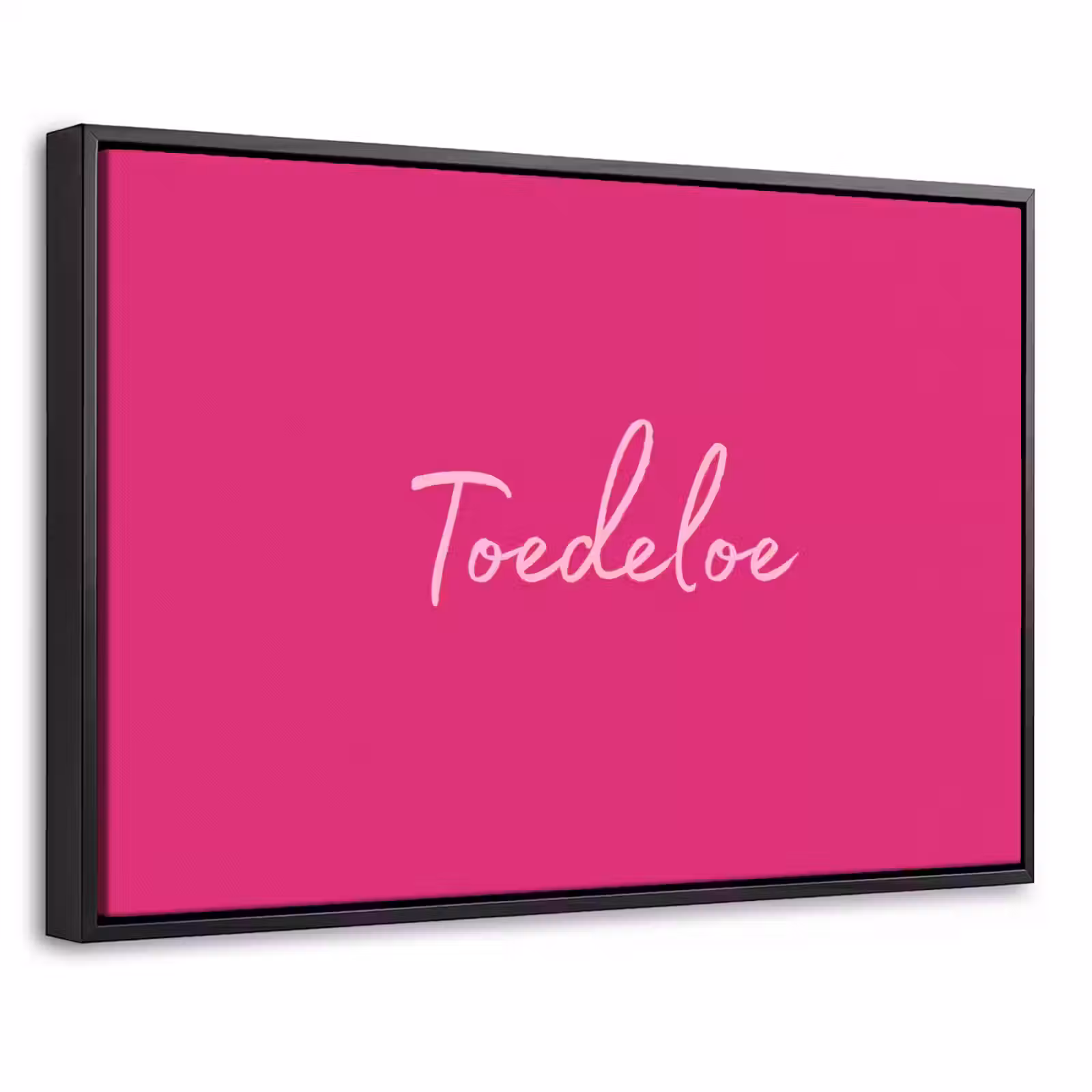 Canvas met lijst - Toedeloe - Roze — 1