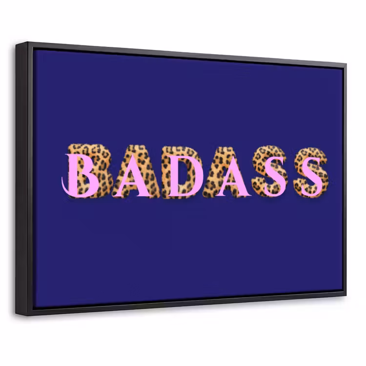 Canvas met lijst - Badass - Panterpint - Schaduw - Roze — 1
