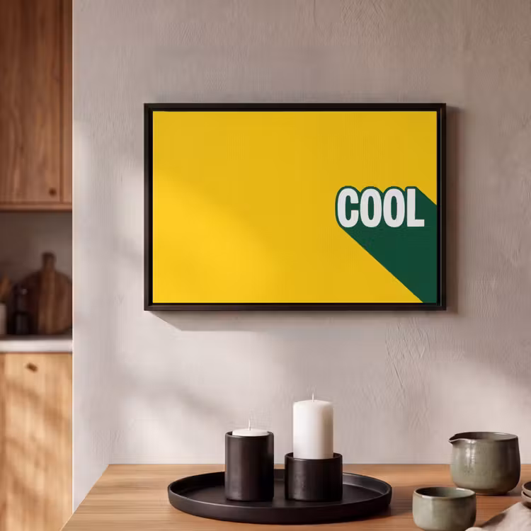 Canvas met lijst - Cool - Geel - Groen — 2