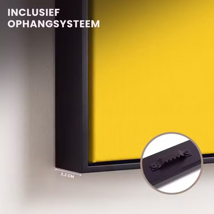 Canvas met lijst - Cool - Geel - Groen — 3