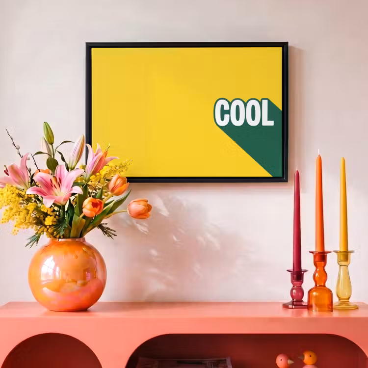 Canvas met lijst - Cool - Geel - Groen — 4