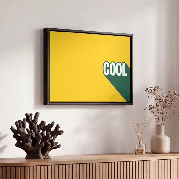 Canvas met lijst - Cool - Geel - Groen — 6
