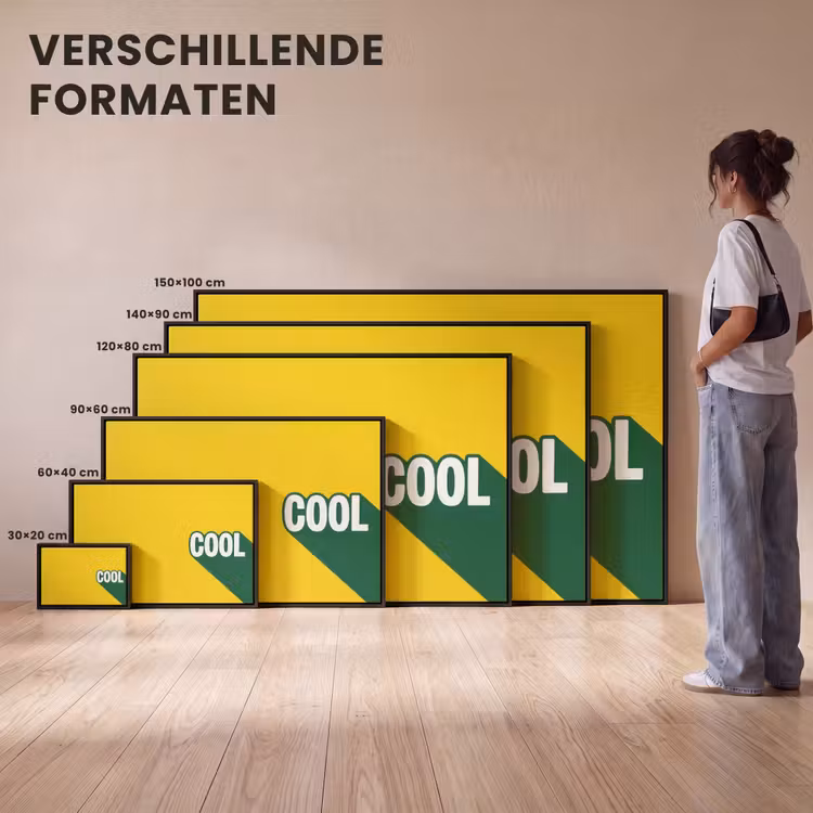Canvas met lijst - Cool - Geel - Groen — 7