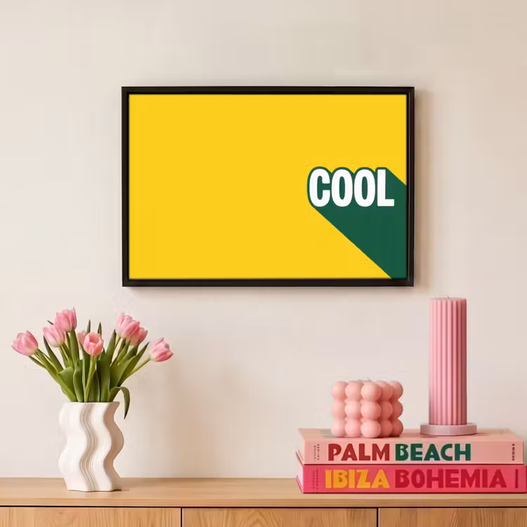 Canvas met lijst - Cool - Geel - Groen — 8