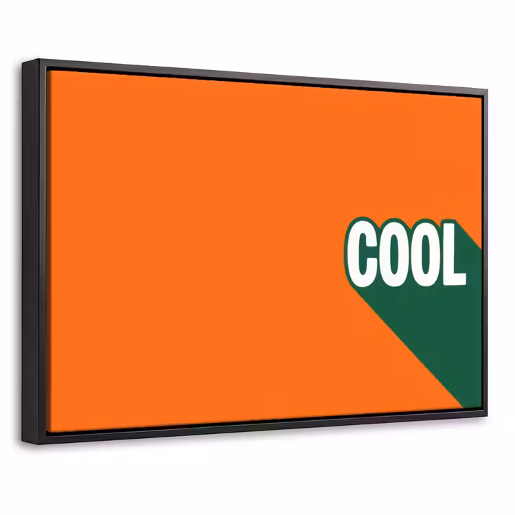 Canvas met lijst - Cool - Oranje - Groen — 1
