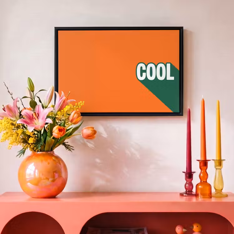 Canvas met lijst - Cool - Oranje - Groen — 4