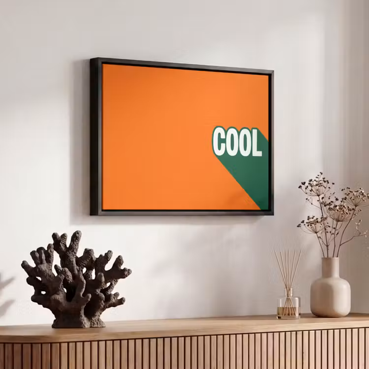 Canvas met lijst - Cool - Oranje - Groen — 6
