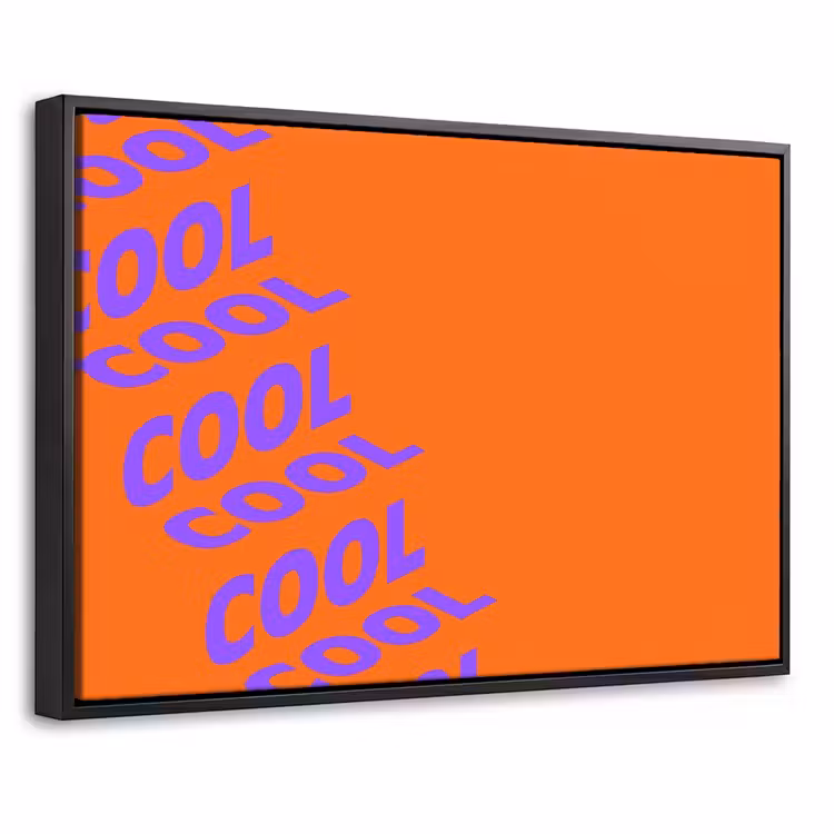Canvas met lijst - Cool - Paars - Oranje — 1