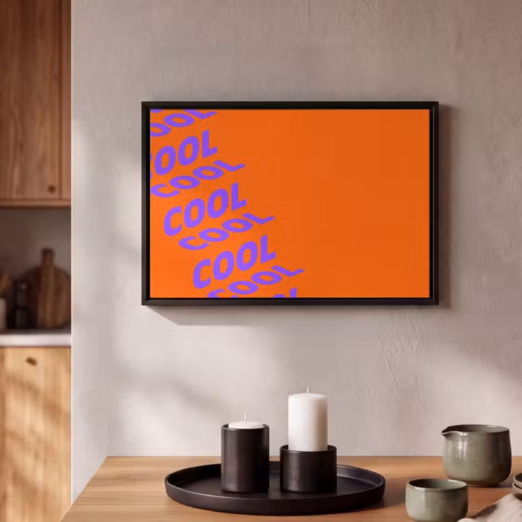 Canvas met lijst - Cool - Paars - Oranje — 2