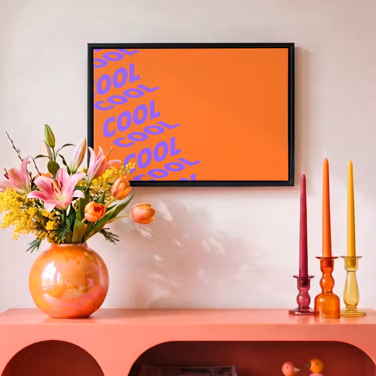 Canvas met lijst - Cool - Paars - Oranje — 4