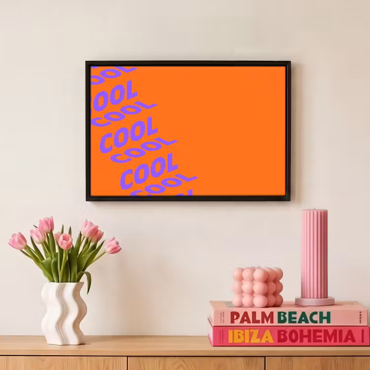 Canvas met lijst - Cool - Paars - Oranje — 8