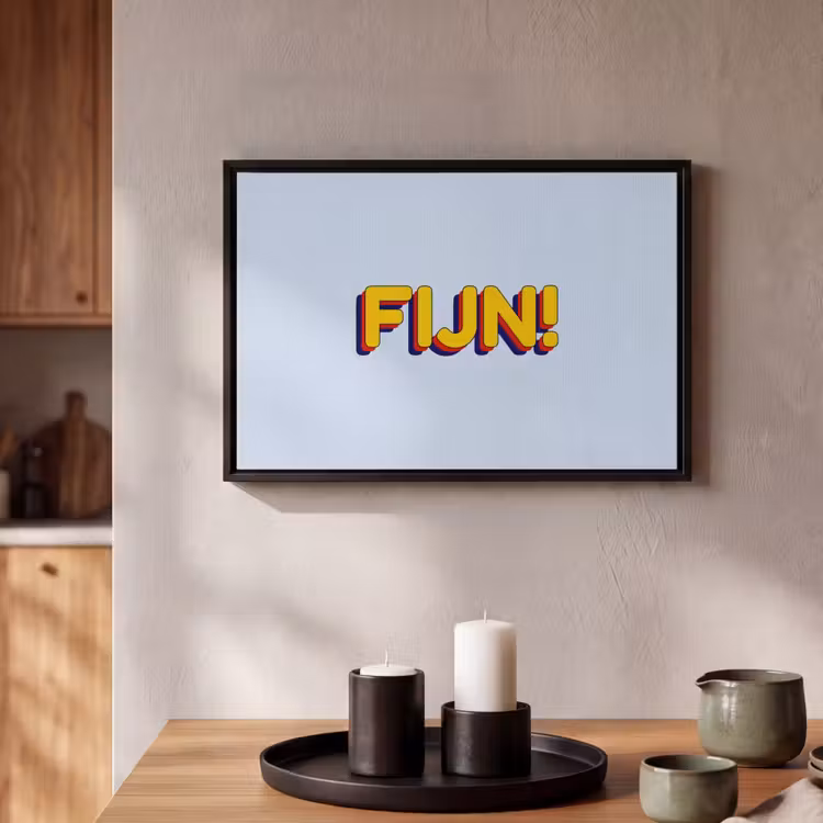 Canvas met lijst - Fijn - Geel - Oranje — 2
