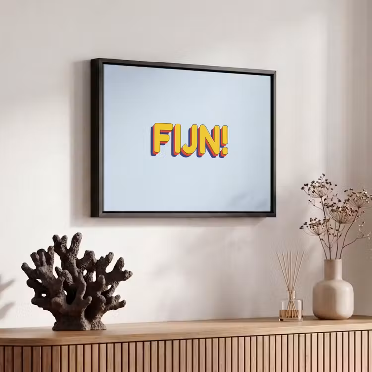 Canvas met lijst - Fijn - Geel - Oranje — 6