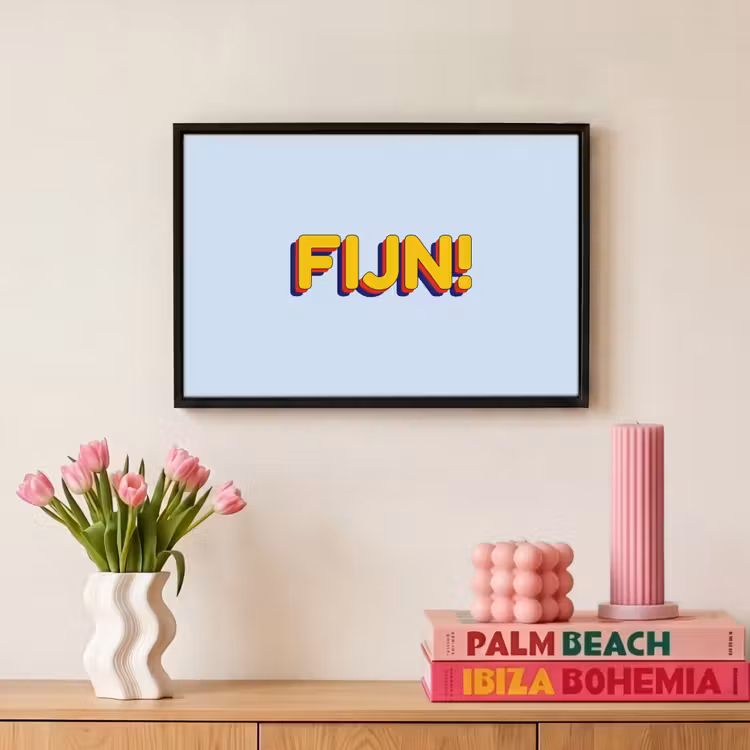 Canvas met lijst - Fijn - Geel - Oranje — 8
