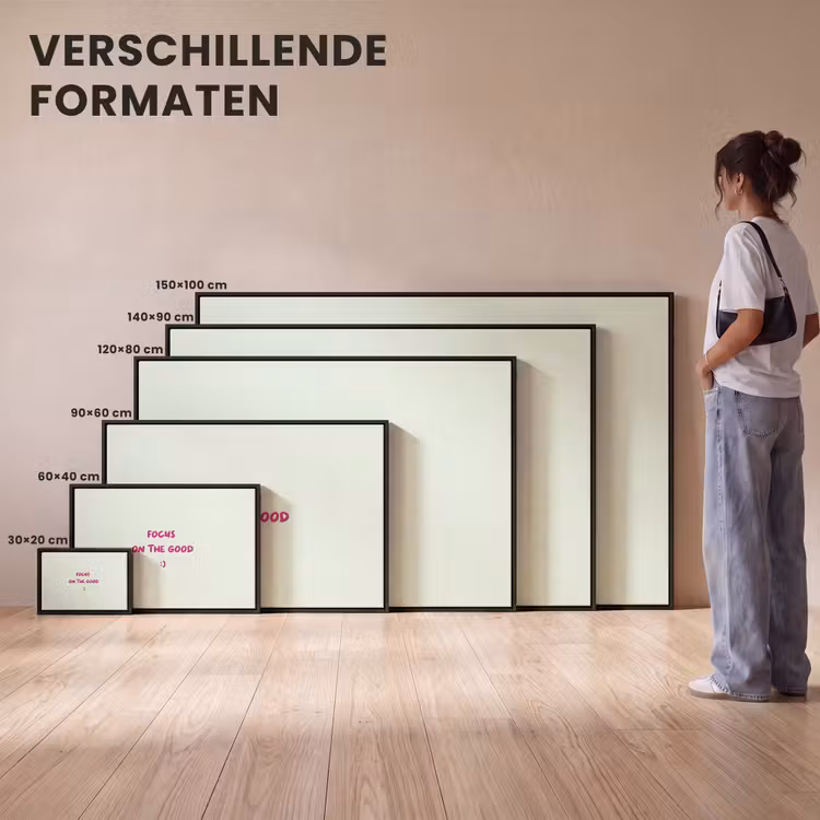 Canvas met lijst - Focus - Beige - Roze - Smiley — 7
