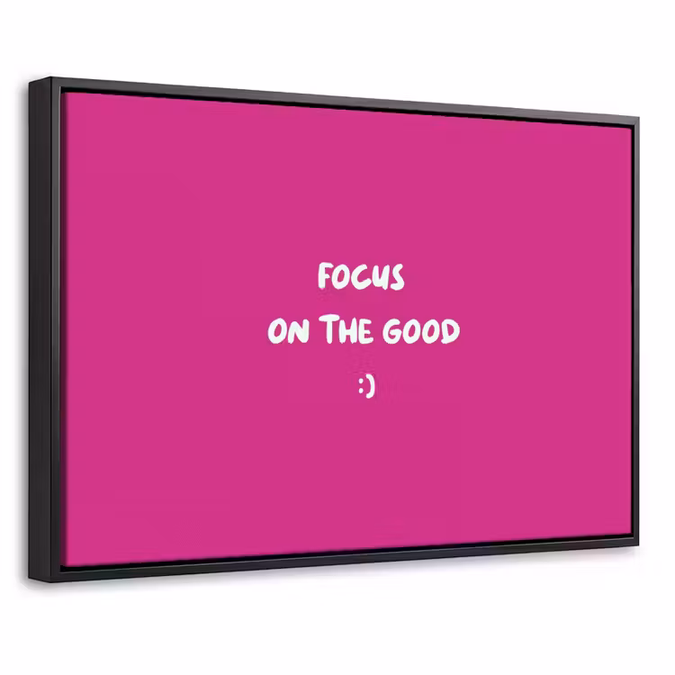 Canvas met lijst - Focus - Smiley - Roze — 1