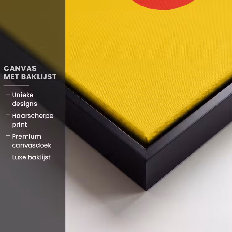 Canvas met lijst - Geel - Roze - Oh - 3D — 5