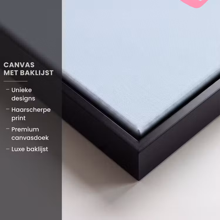 Canvas met lijst - Lippen - Bisou - Blauw — 5