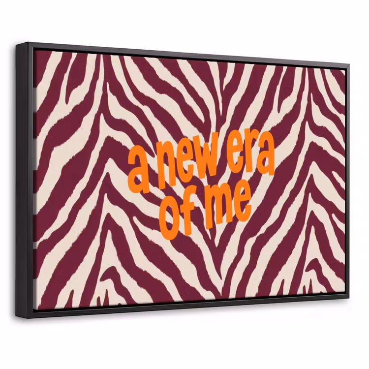 Canvas met lijst - New era - Bordeaux - Zebraprint — 1