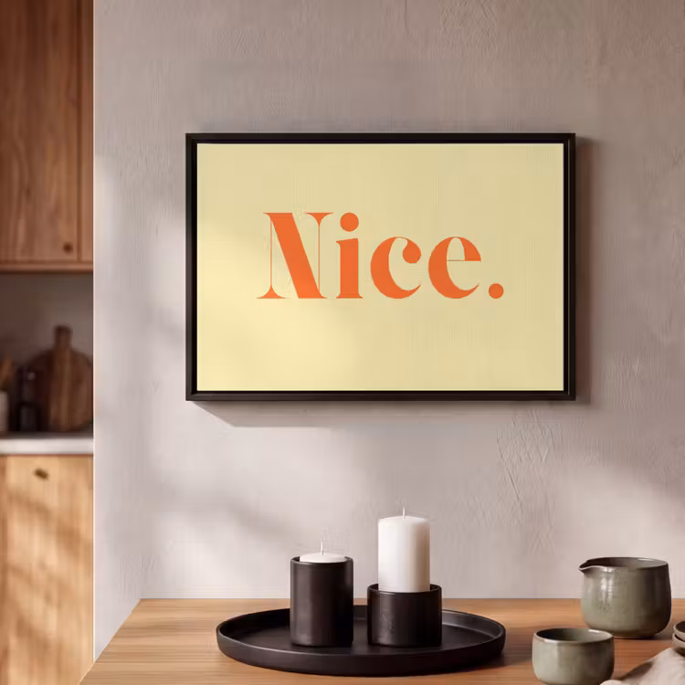 Canvas met lijst - Nice - Oranje - Geel - Minimalistisch — 2