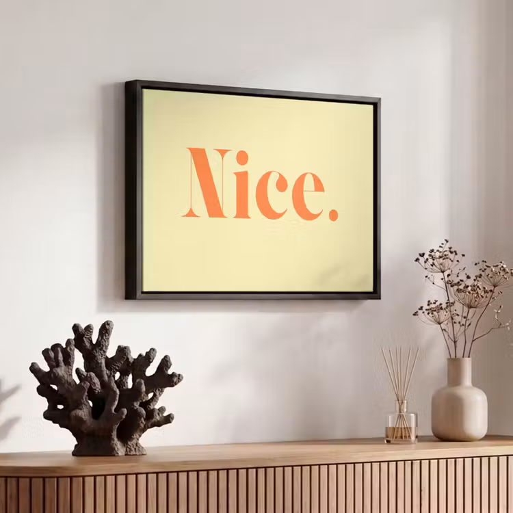 Canvas met lijst - Nice - Oranje - Geel - Minimalistisch — 6